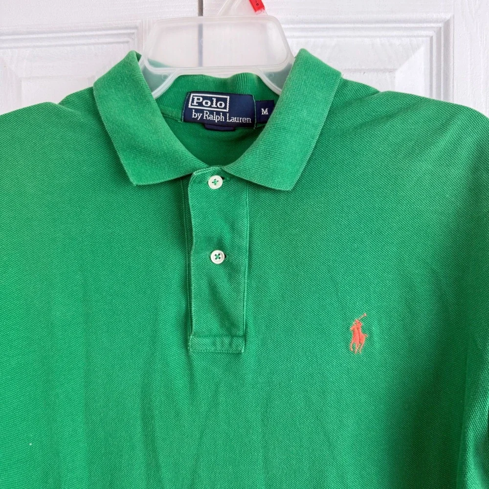 Polo‎ Ralph Lauren Men Green Short Sleeve Classic Polo Shirt Preppy Pony Logo